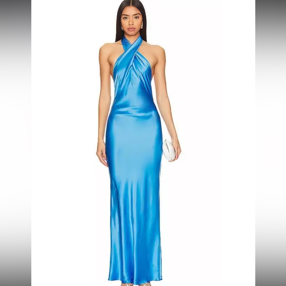 Amanda Uprichard Galilea Gown in Blue Jay